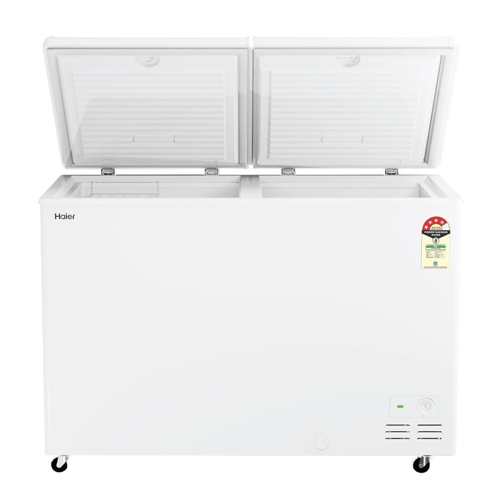 Haier 320 Ltr Double door- White Colour Convertible Hard top Freezer